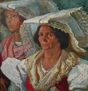 ESCALANTE, Juan Antonio Frias y portrait of pacchiana oil on canvas